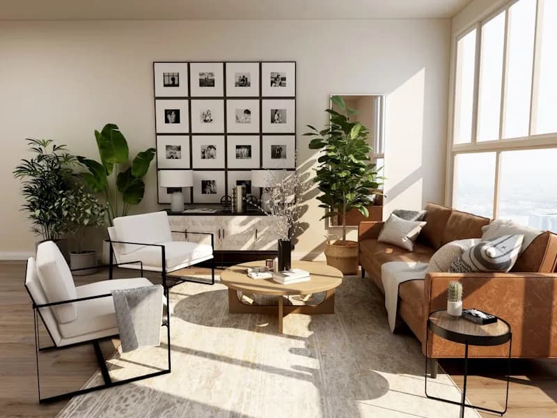 Turnover bedroom and living room detailing